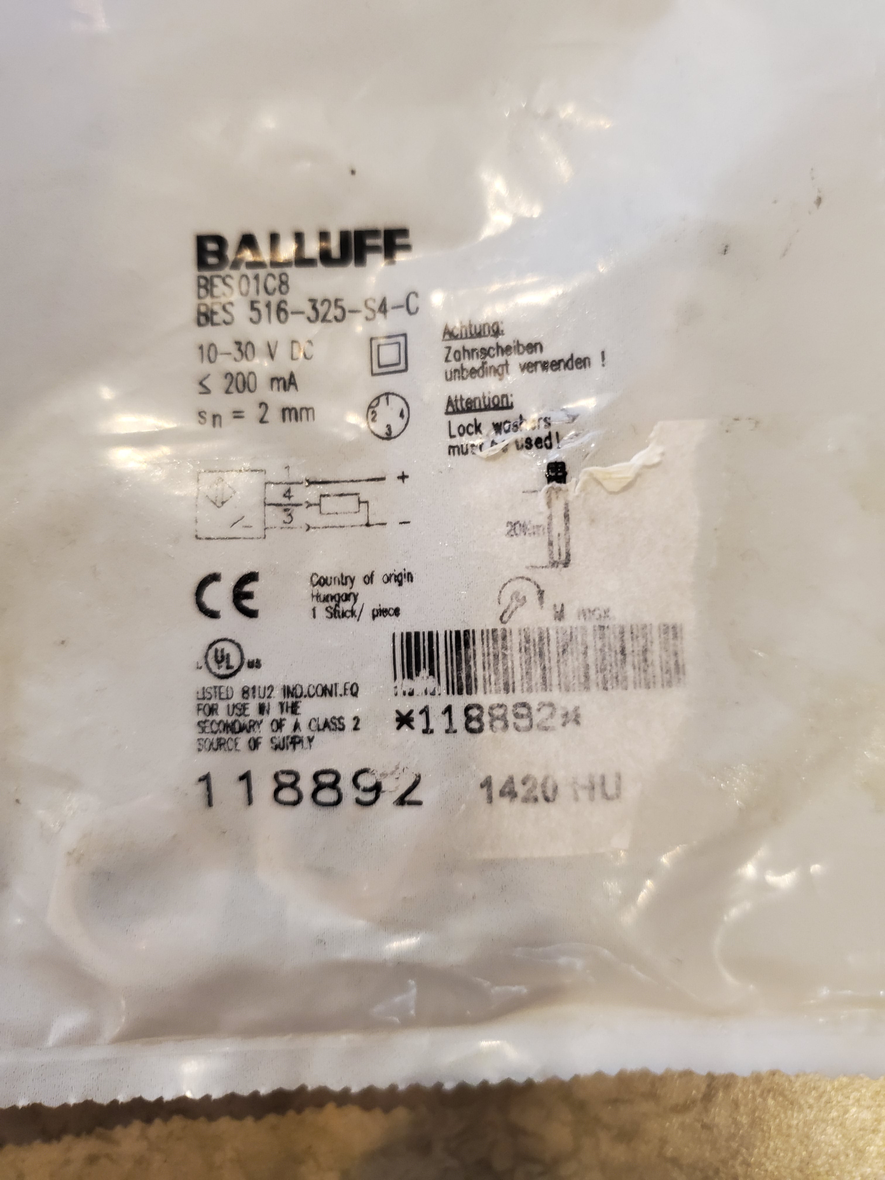 BALLUFF BES 516-325-S4-C Inductive standard sensor