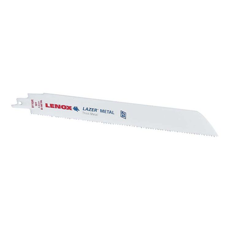 Lenox 12" Long x 1" Thick, Bi-Metal Reciprocating Saw Blade Straight Profile, 10 TPI, Toothed Edge *PACK OF 25*