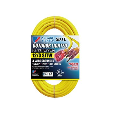 US 12/3 50′ lighted end Ext Cd