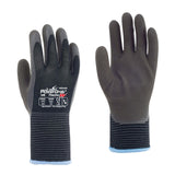 PowerGrab Thermo 41-1430/XL Seamless Knit Nylon Glove with Hi-Vis Acrylic Liner and Latex Micro Finish Grip on Palm and Fingers ---- SINGLE PAIR