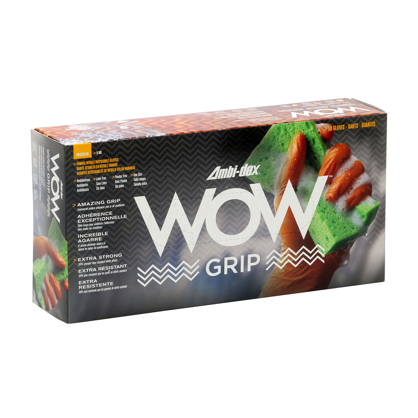 Ambi-dex® WOW™ Grip Gloves - ORANGE