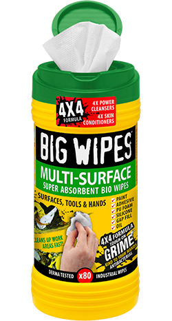 (Big Wipes) Multi-Surface 4×4 Biodegradable Hand Wipes – *CASE OF 80ct. Buckets*
