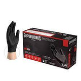 AMMEX GLOVEWORKS Industrial Black Nitrile Gloves, Box of 100, 5 Mil, Latex Free, Powder Free