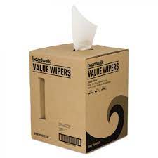 Shop Towels DRC Wipers, White, 10" x 12", Centerpull, 200/Box