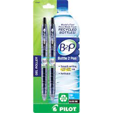 Pilot Bottle-2PK-Pens (B2P) - Retractable Gel Roller Blue G2 Gel Ink, Refillable