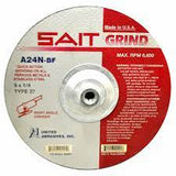United Abrasives SAIT 20095 9x1/4x5/8-11 A24N Fast Grinding Metal/Stainless Super Lock Hub Grinding Wheel